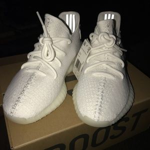 Yeezys triple white